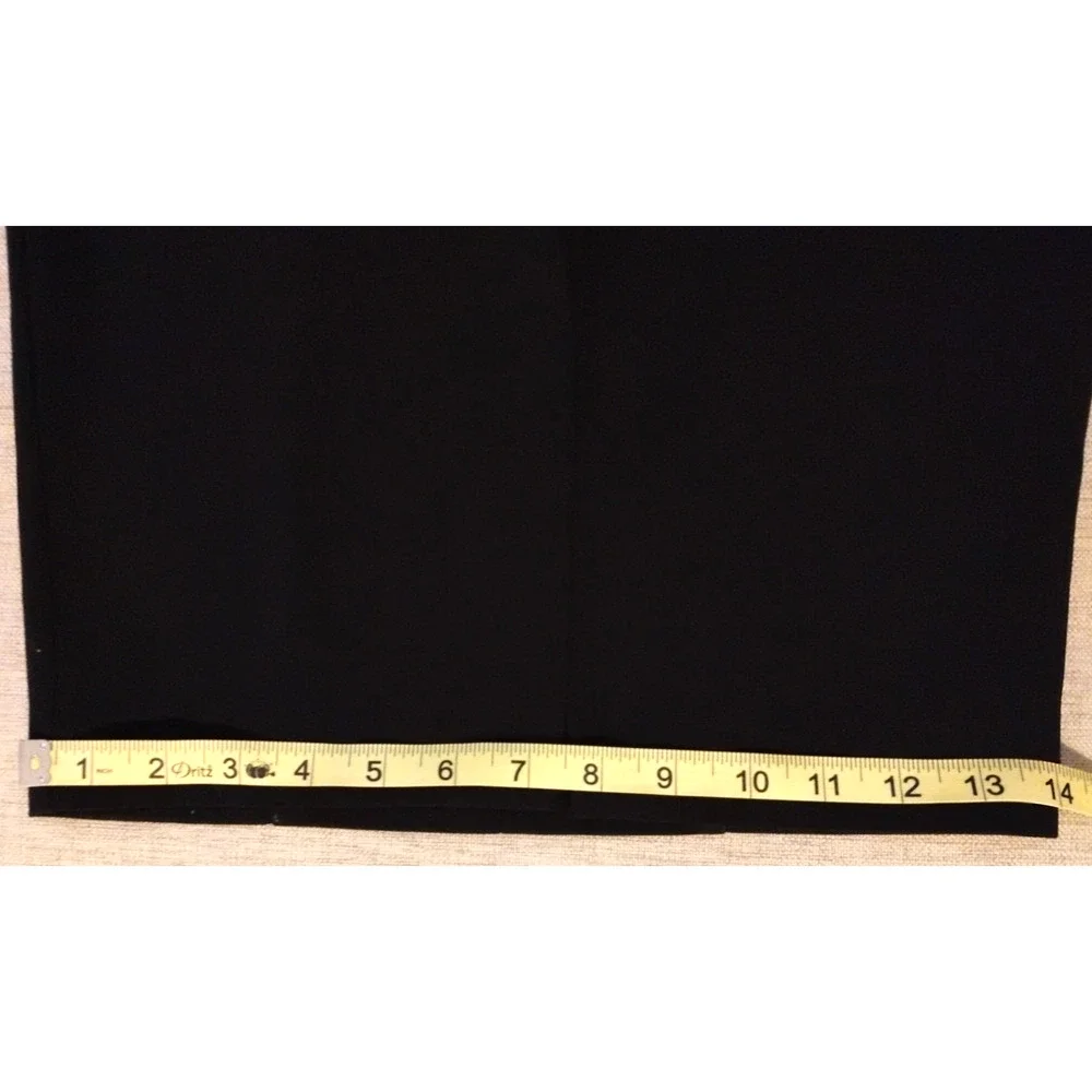 Pencil Skirt Knee Length Front Slit Zip Detail Stretch Office Minimalist Size 6